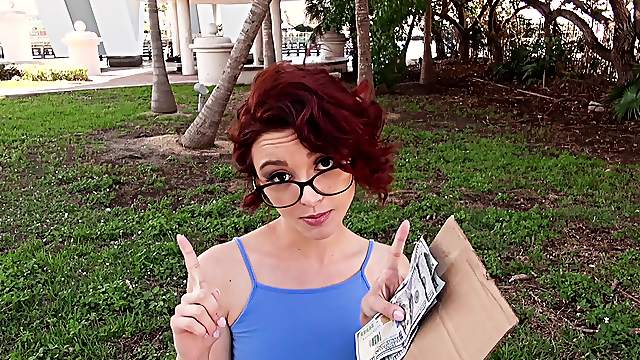 Cute redhead Lola Fae enjoys getting her pussy pounded in different poses
