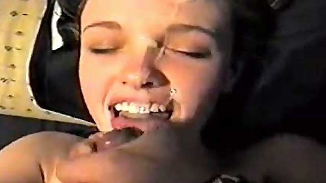 Sexy girlfriend black cock blowjob and huge facial