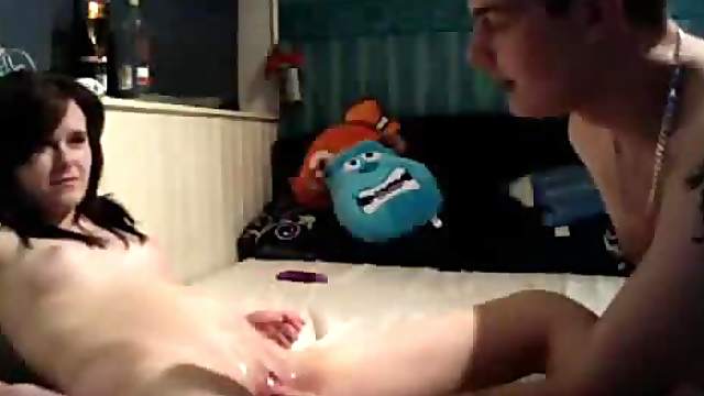 Cute brunette gets fingered & fucked