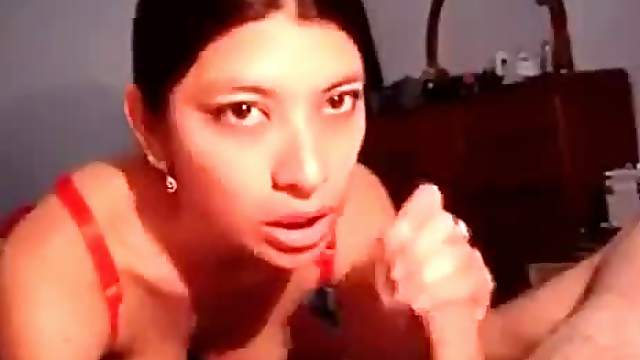 My cum hungry peruvian GF sucking me dry