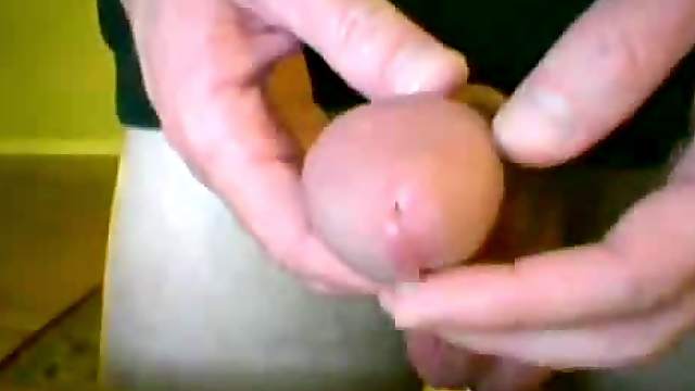 Close-up of a guy cumming