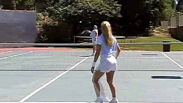 A Hot Threesome With Sexy Blonde Tennis Players