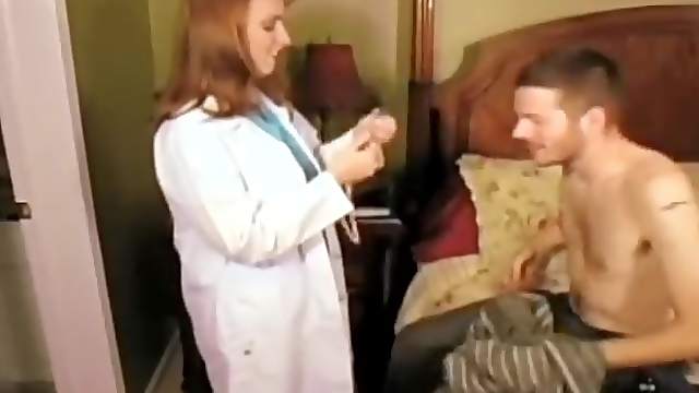 Big boob redhead nurse fucks her patient