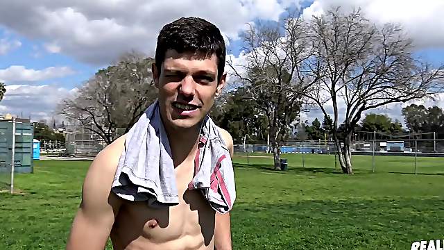 Skinny white gay guy Maxx picked up and fucked by a stranger