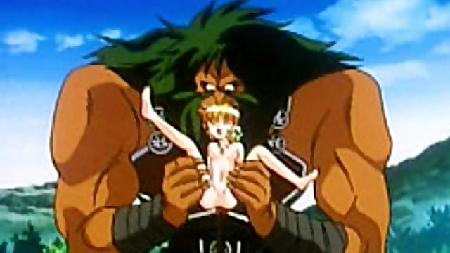 Cute hentai girl caught and hard wetpussy fucked by monster