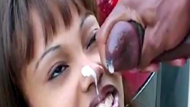 Kinky black guy finally talked Lacey Duvall into playing with his cock
