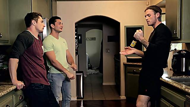 After a blowjob horny gay gets his ass pounded by Johnny Riley