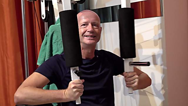 gay gangbang at the gym is all about this hairless gay talking