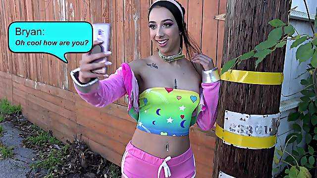 Petite Latina Kiarra Kai anal ravaged and cum blasted on her face