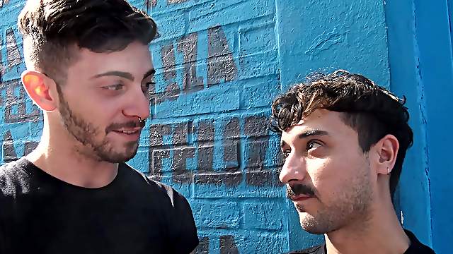 Cum Thirsty Boy Sucks A Bartenders Uncut Cock