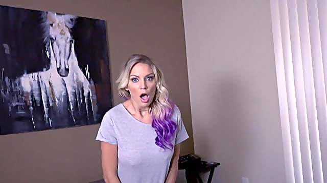 After a blowjob Kenzie Taylor got her tight pussy fucked on the bed