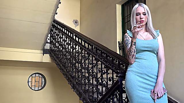 Blonde Russian teen Arteya Dee brutally fucked by her landlord