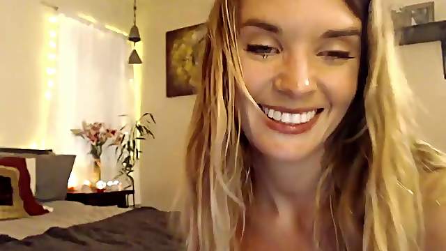 Perfectly Blonde Teen Girlfriend Plays With Her Pussy