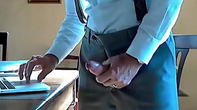 Hot grandpa masturbation and stroke for daddy
