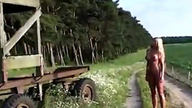 Worker fucked in a high place naked German beauty