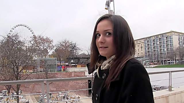 Anina Doublei takes money to get fucked in the public stair case
