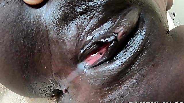 Amateur ebony creampied.