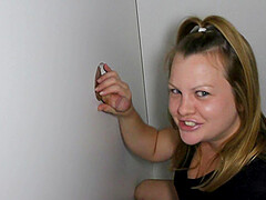 Hot Tits Blonde Oral  in Glory Hole
