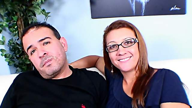 Mature amateur wife with glasses fucked from behind on home video