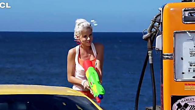 Hot sexy girls and cars in slow motion in 4k