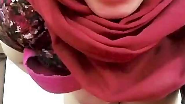 Turkish girl in hijab on webcam