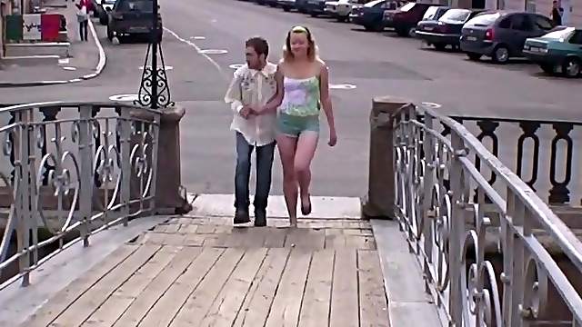 Blonde Suck Big Dick and Hard Pussy Fuck after Walk