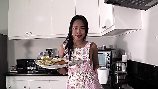 Teen Filipina maid will do anything to please her boss