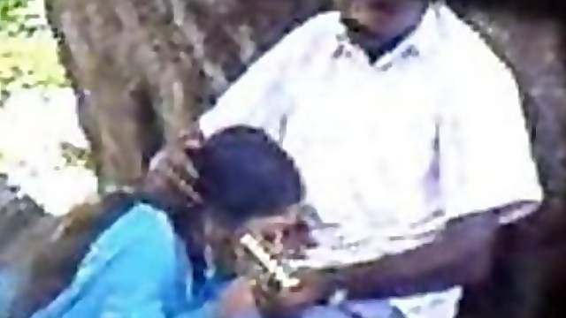 Amateur Indian MILF Sucks Cock Outdoors