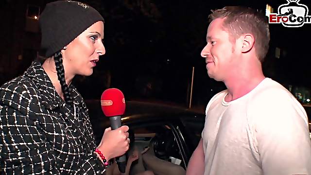 Funny street pick up casting with normal people