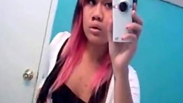 Pink haired teen solo