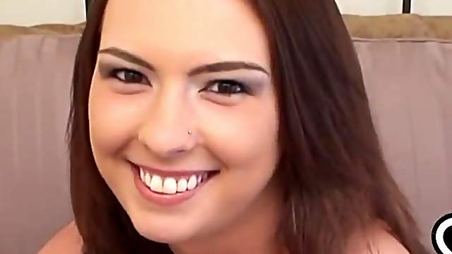 Short and thick teen fucks and swallows cum