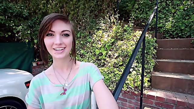 Pale girl Alana Rains gives head and gets fucked by a black dick