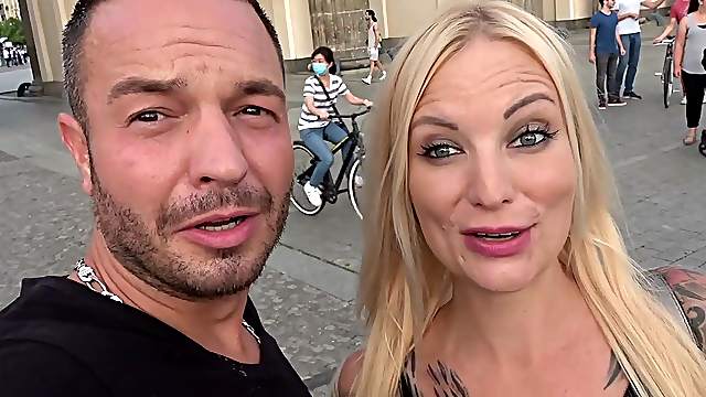 German public flashing sextape in berlin