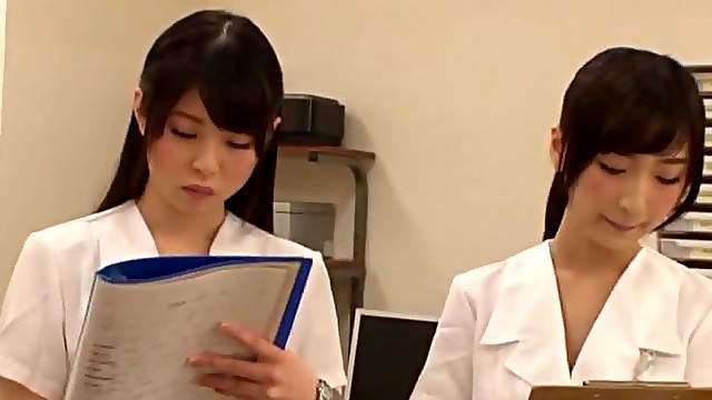 Naughty Asian nurse gets her tight pussy pounded by a patient