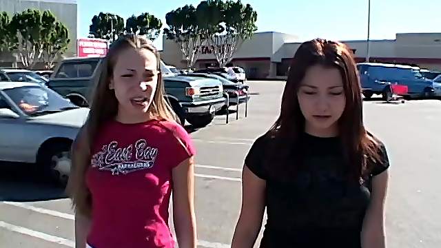 Cum loving babes Allie Ray and Paris B. get fucked by a lucky guy