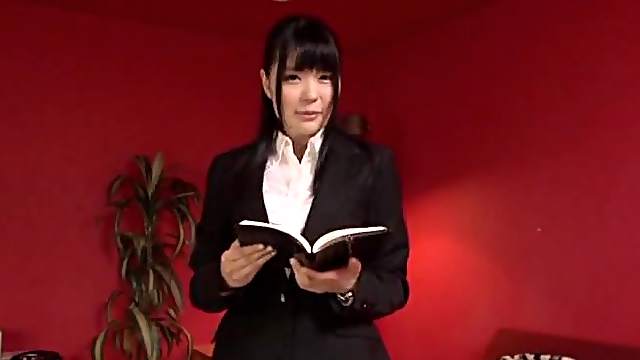 POV video of a kinky Japanese girl sucking and riding a dick
