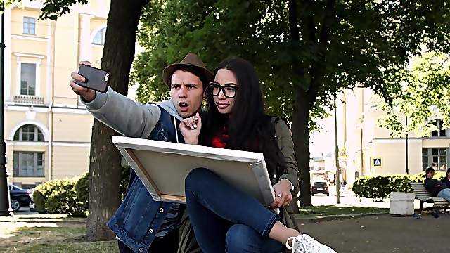 Fake boobs brunette Regina Sparks enjoys getting fucked gently