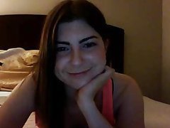 Hot Brunette Babe On Webcam