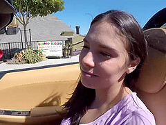 Stunning chick Violet Starr loves playing with a long pecker