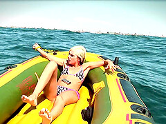 Gorgeous blonde babe Christine Alexis gets fucked on the sea