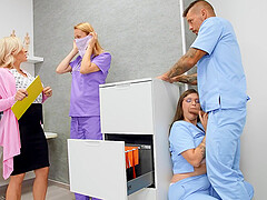 Good looking Taylee Wood wearing an uniform gets dicked hard