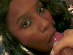 GERMAN BLACK EBONY MILF FIRST TIME PORN CASTING IN NYLONS