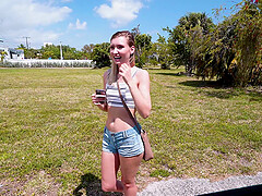Guy with a hard dick fucks mouth and pussy of sexy Emma Sirus