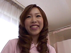 Sexy Asian nurse drops her panties to ride a hard dick in cowgirl