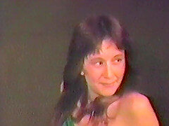 Retro porn video of a brunette chick with hairy cunt being fucked