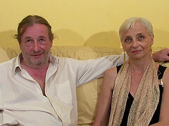 Rough MMF threesome on the sofa with an older bolder - Alia