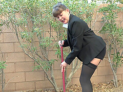 Rebecca Love enjoys while pleasuring her juicy pussy with a dildo