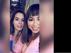 Sexy Riley Reid and her BFF Abbie Maley seduce a lucky stranger