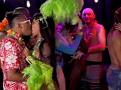 Round ass brazilian samba girls rough interracial big black cock ass fucked at our weekly carnaval samba fuckfest party orgy