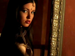 Sensual Dancing In Romantic India With Brunette Babe